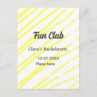 Junggesellinnenabschied Gelbe Linien Hintergrund F