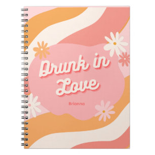 Junggesellinnenabschied Geschenk Retro Rosa Notizblock