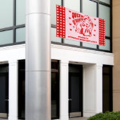 Junggesellinnenabschied Herzdame Königin Willkomme Banner (Äußeres Gebäude)