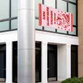 Junggesellinnenabschied Herzkönigin Willkommen Banner (Äußeres Gebäude)