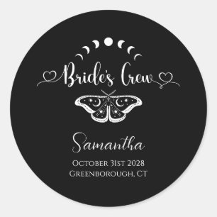 Junggesellinnenabschied himmlisch gothisch persona runder aufkleber