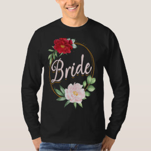 Junggesellinnenabschied Hochzeit Brautparty Blumen T-Shirt