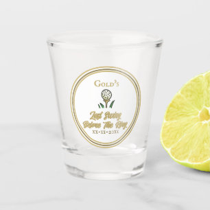 Junggesellinnenabschied Hochzeit Golf Weißgold Schnapsglas