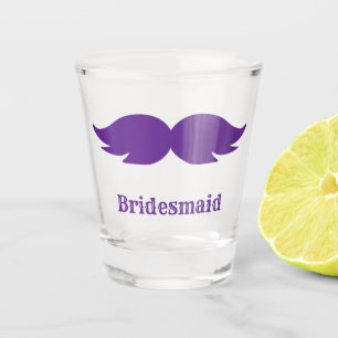 Junggesellinnenabschied / Hochzeit lila buschiger Schnapsglas