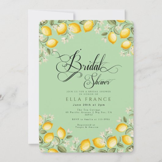 Junggesellinnenabschied in Bloom & Lemons Einladung (Vorderseite)