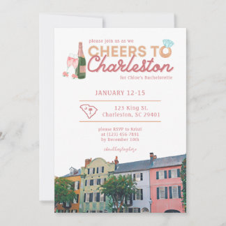 Junggesellinnenabschied in Charleston Einladung &
