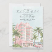 Junggesellinnenabschied in Miami Beach Einladung (Vorderseite)