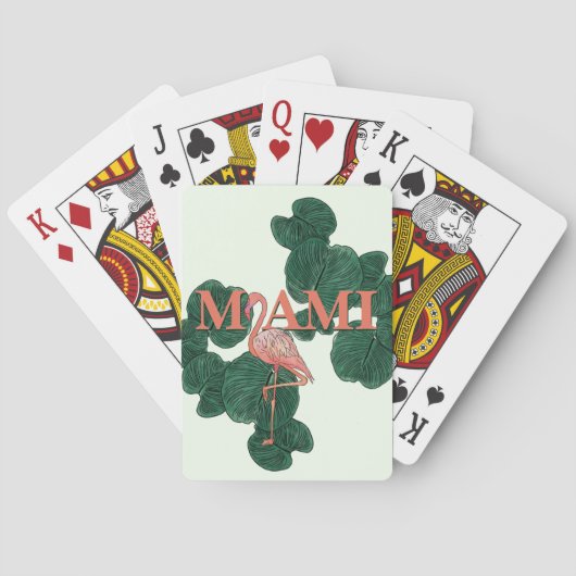 Junggesellinnenabschied in Miami Spielkarten (Rückseite)