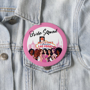 Junggesellinnenabschied in Pink Vegas Button