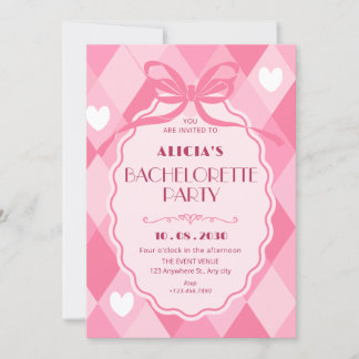 Junggesellinnenabschied in Rosa Einladung
