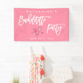 Junggesellinnenabschied in Rosa und Weiß Banner (Insitu)