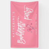 Junggesellinnenabschied in Rosa und Weiß Banner (Vertikal)