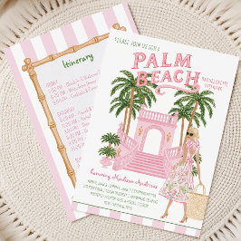 Junggesellinnenabschied Itinerary im Preppy Palm B Einladung