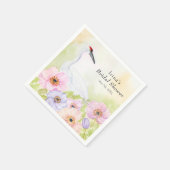 Junggesellinnenabschied Jungfernkranich mit Pastel Serviette (Ecke)