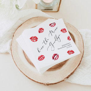 Junggesellinnenabschied Kiss the Miss Goodbye Serviette