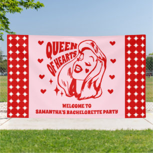 Junggesellinnenabschied Königin der Herzen Willkom Banner