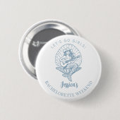 Junggesellinnenabschied Küsten-Cowgirl Strand Bach Button (Vorne & Hinten)