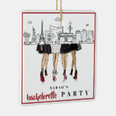 Junggesellinnenabschied Las Vegas Mode Skyline Keramikornament (Rechts)