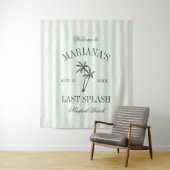 Junggesellinnenabschied Last Splash Beach Palms Wandteppich (Beispiel)