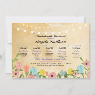 Junggesellinnenabschied-Lichter Floral Itinerary V