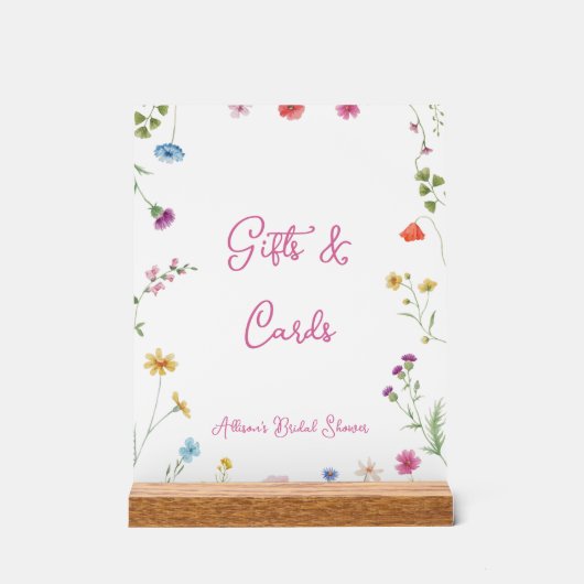 Junggesellinnenabschied "Liebe in Blüte" Geschenke Acrylschild (Vorderseite)