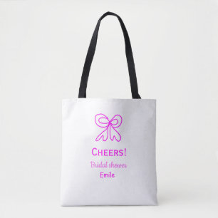 Junggesellinnenabschied lila rosa Schleife Name  Tasche