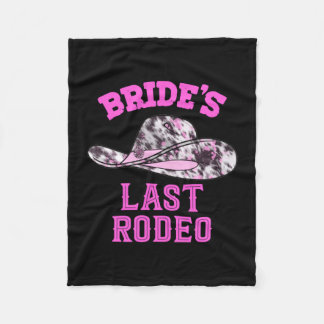 Junggesellinnenabschied Männer Braut letzter Rodeo Fleecedecke