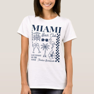 Junggesellinnenabschied Miami Beach Retro-Notizski T-Shirt