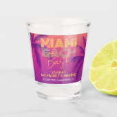 Junggesellinnenabschied Miami Beach Schnapsglas (Vorderseite)