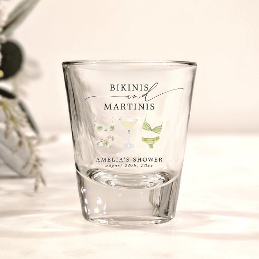 Junggesellinnenabschied mit Bikinis und Martinis Schnapsglas