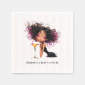 Junggesellinnenabschied mit 'Bride in a Tini Bit M Serviette (Vorderseite)