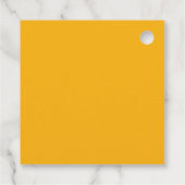 Junggesellinnenabschied mit gelben Gingham 'Sie fa Geschenkanhänger (Rückseite)