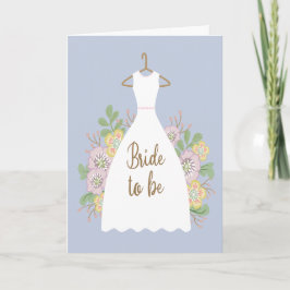 Junggesellinnenabschied mit Kleid und Blumen Karte