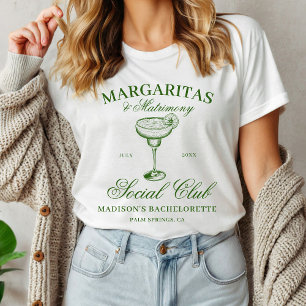 Junggesellinnenabschied mit Margaritas und Hochzei T-Shirt