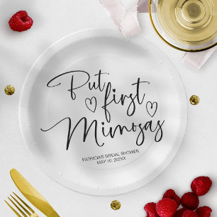 Junggesellinnenabschied mit Mimosas Pappteller