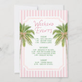 Junggesellinnenabschied mit Palm Springs Monogramm Einladung (Rückseite)