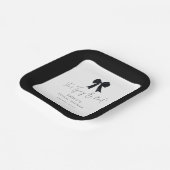 Junggesellinnenabschied mit schwarzer Schleife 'Ty Pappteller (Gewinkelt)