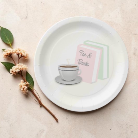 Junggesellinnenabschied mit Tee & Büchern Pappteller