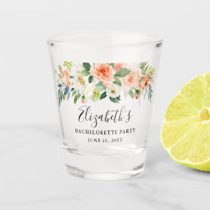 Junggesellinnenabschied mit Wasserfarbe-Korallen-B Schnapsglas