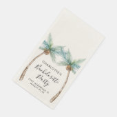 Junggesellinnenabschied mit Wasserfarben-Palmen Serviette (Ecke)