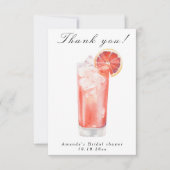 Junggesellinnenabschied mit Zitrus-Cocktail Dankeskarte (Vorderseite)