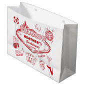 Junggesellinnenabschied Mitbringsel Casino Las Veg Große Geschenktüte (Vorderseite Schrägansicht)