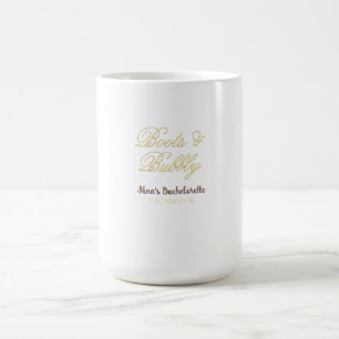 Junggesellinnenabschied-Name Boots & Bubble gelb g Kaffeetasse
