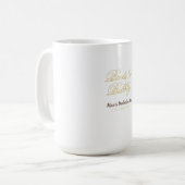 Junggesellinnenabschied-Name Boots & Bubble gelb g Kaffeetasse (Vorderseite Links)