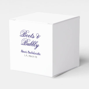 Junggesellinnenabschied-Name Boots & Bubble lila O Geschenkschachtel