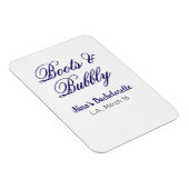 Junggesellinnenabschied-Name Boots & Bubble lilaor Magnet (Rechte Seite)