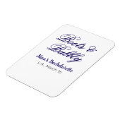 Junggesellinnenabschied-Name Boots & Bubble lilaor Magnet (Linke Seite)
