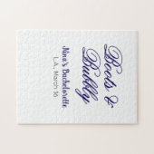 Junggesellinnenabschied-Name Boots & Bubble lilaor Puzzle (Horizontal)