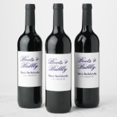Junggesellinnenabschied-Name Boots & Bubble lilaor Weinetikett (Flaschen)