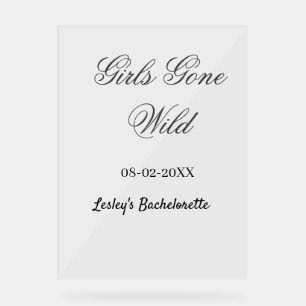 Junggesellinnenabschied Name Datum Braut Girls Gon Acrylschild